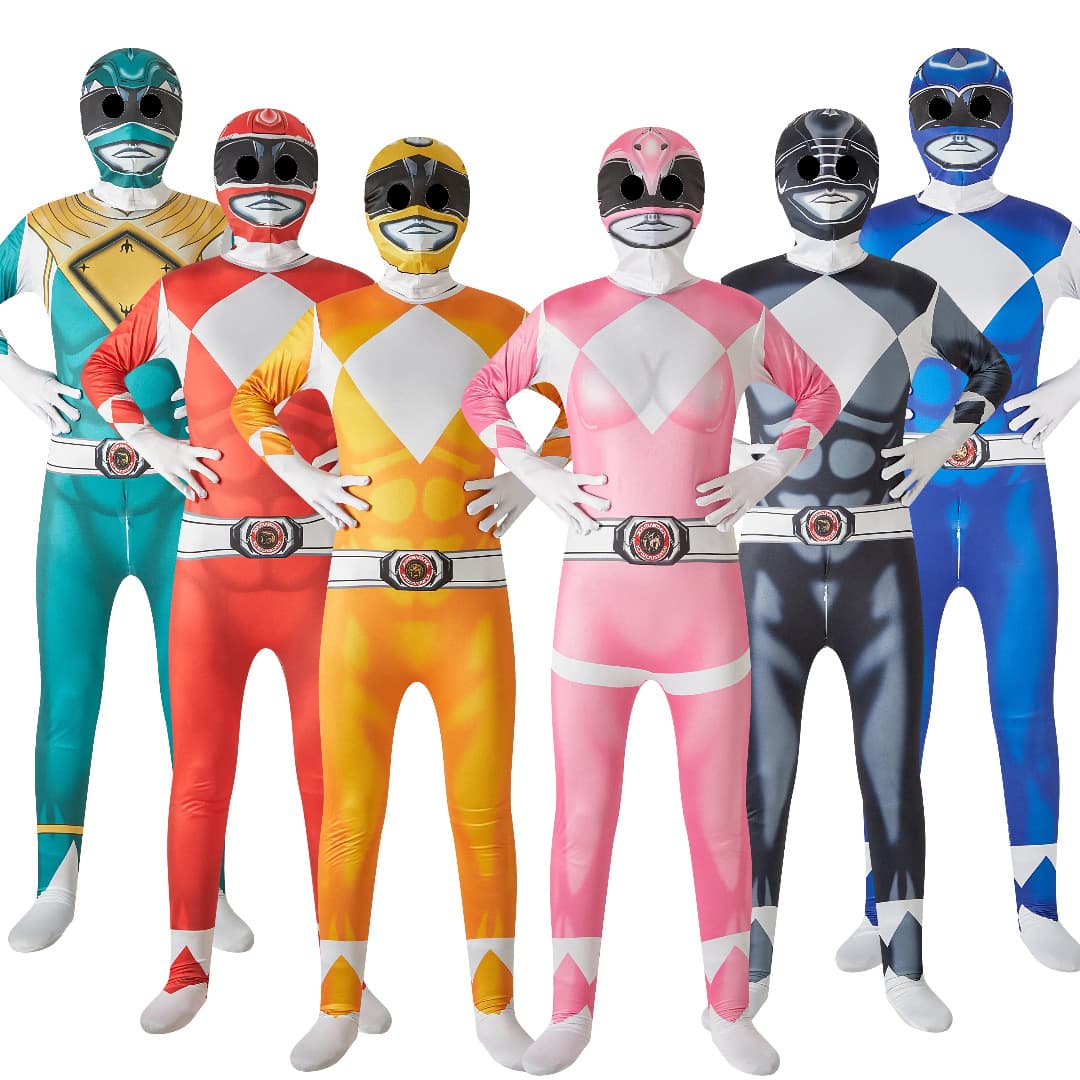 Power Rangers Tyrannosaurus Rex White Tiger Ranger Super Combined Bodysuit Children's Cosplay Tight Costume