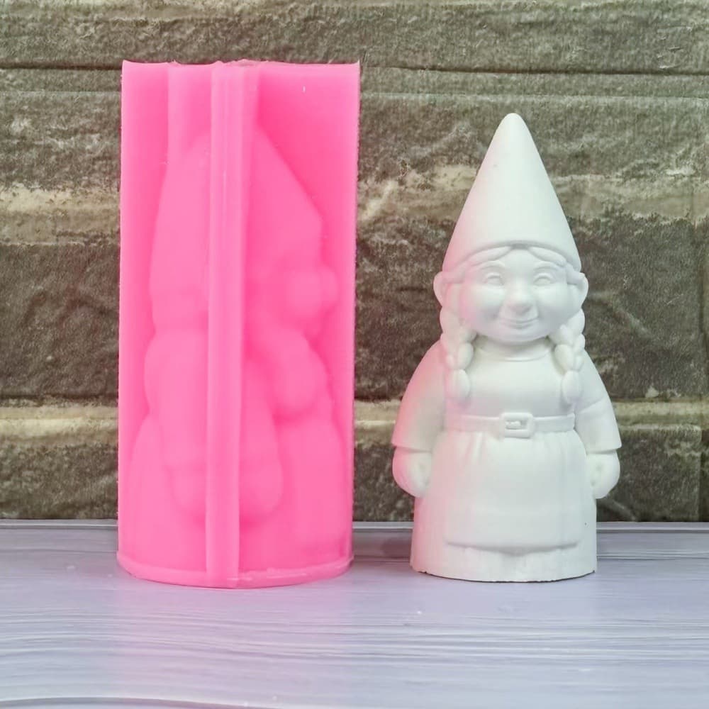Gnome ornaments mold ornaments candle plaster DIY plaster ornaments candlestick silicone mold W1045