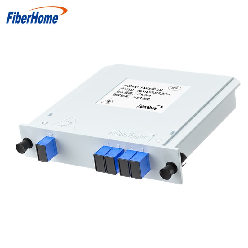 FiberHome 1:2 and 1:4 Optical Splitter, 4-Way Fiber Optic Splitter, Cassette Type 1:2 Optical Splitter