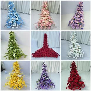 New Artificial Flower Waterfall Table Flower Hotel Private Room Birthday Party Decoration Wedding Stage Beauty Display Window Decoration Fake Flower