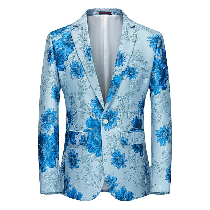 Cross-border men's fashion suit banquet business casual suit jacket singer emcee stage performance dress