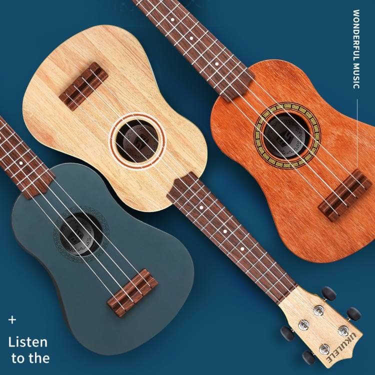 Solid Wood Ukulele for Beginner Male and Female Students, Adults, and Children, Self-Study Small Guitar in 23-inch and 21-inch Sizes