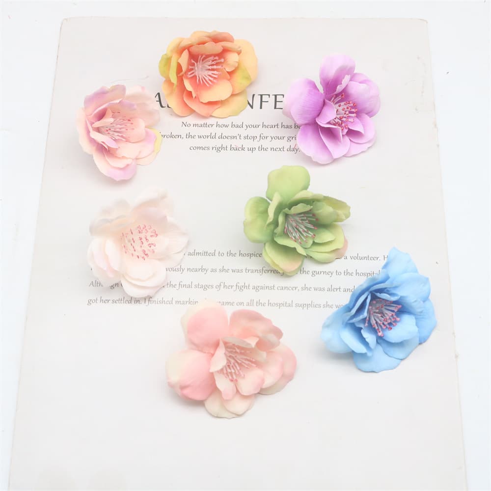 Simulation Flower Cherry Blossom Fake Flower Silk Flower DIY Material Accessories Headwear Hairpin Hanfu Accessories Home Arrangement