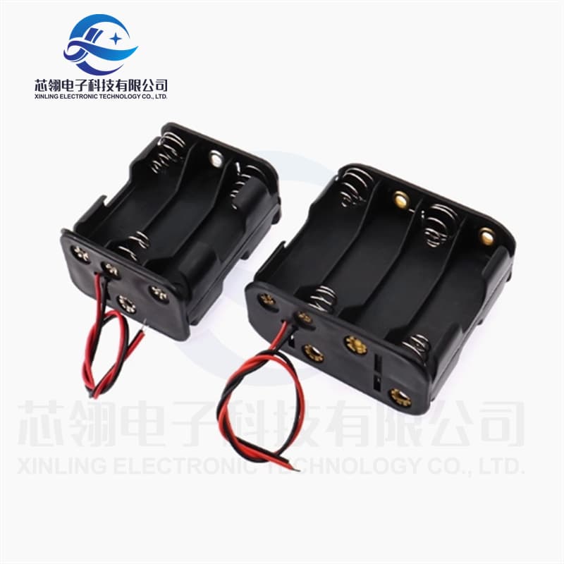 Battery box No. 5 No. 7 with wire cover switch 18650 battery holder 1/2/3/4/6/8 sections welding-free series DIY