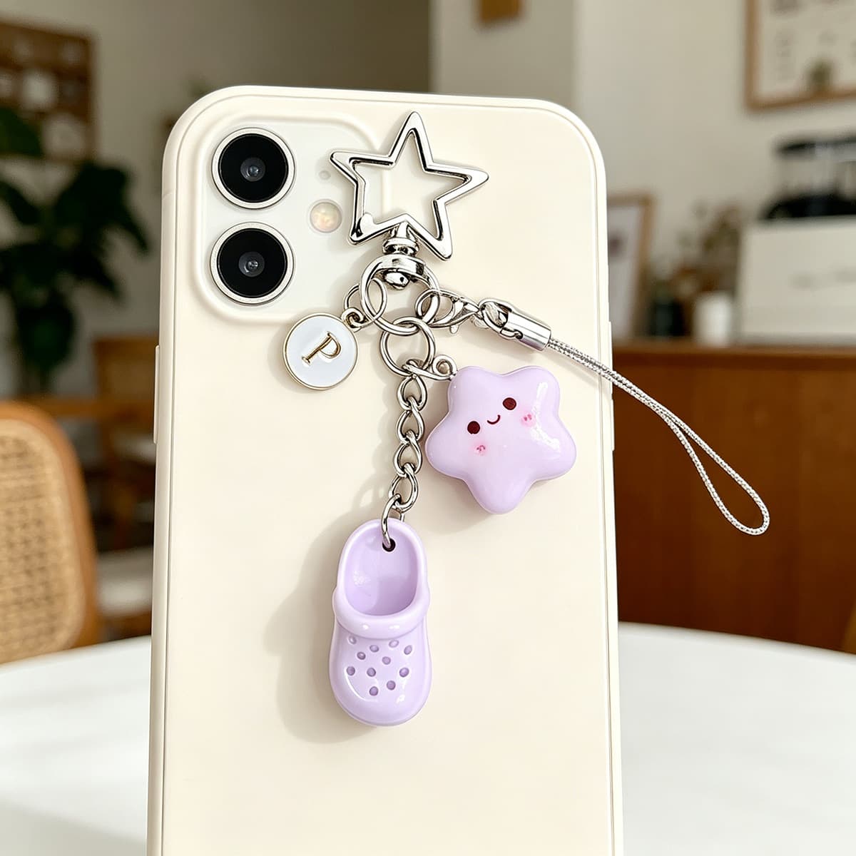 Cartoon Star Buckle Charm Cute Star Pendant Keychain Camera Phone Case Phone Strap Charm