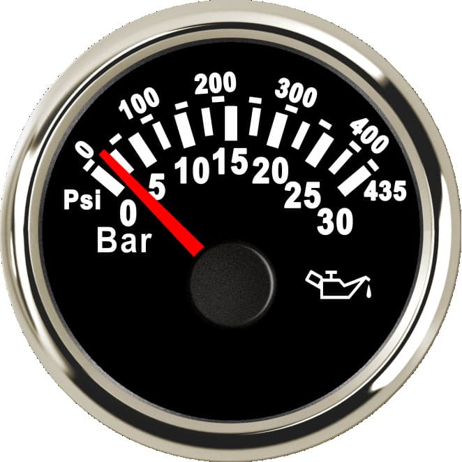 SJ Series DN52mm Analog Oil Pressure Gauge 0-30bar for Diesel Engines, Marine, Construction Machinery, Vehicles, RVs