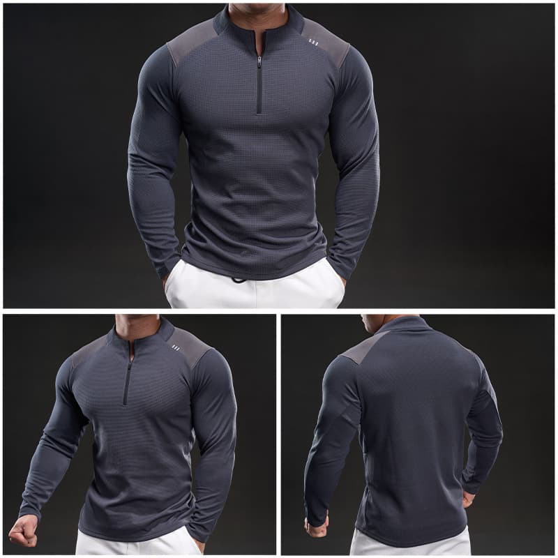 Long Sleeve Men's T-Shirt Running Fitness 2026 Aggressive Muscle Style Stretch Training Top Casual Outdoor Sports T-Shirt for Men