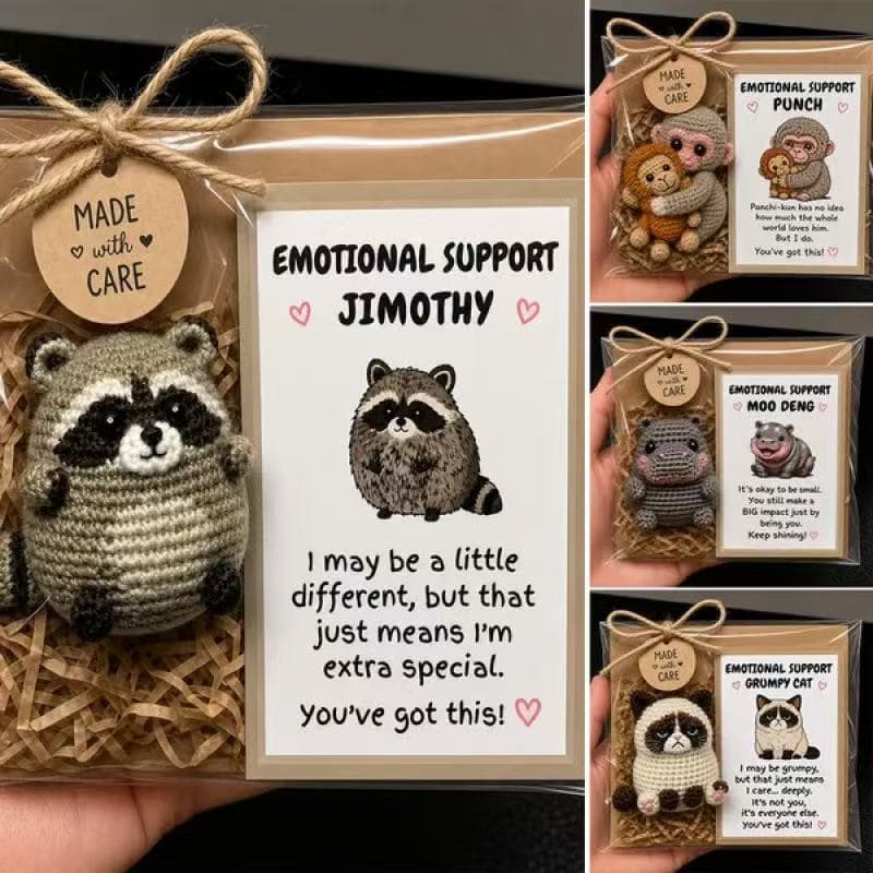 Cross-border Emotional Support Meme Squad Emotional Support Expression Pack Knitted Doll Kit F