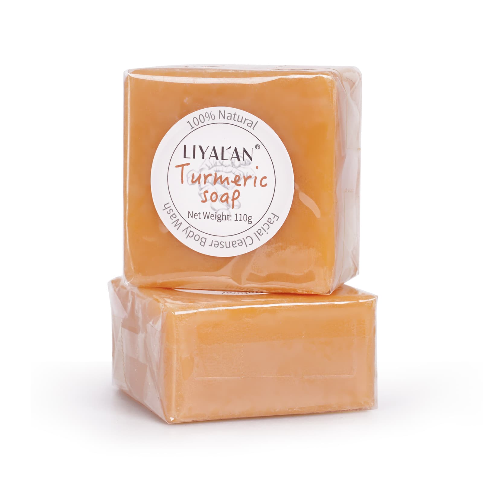 Amazon Turmeric Soap 110g Facial Cleansing Body Wash Essential Oil Soap Reduce Dullness Body Cleansing Handmade Bar Soap Export