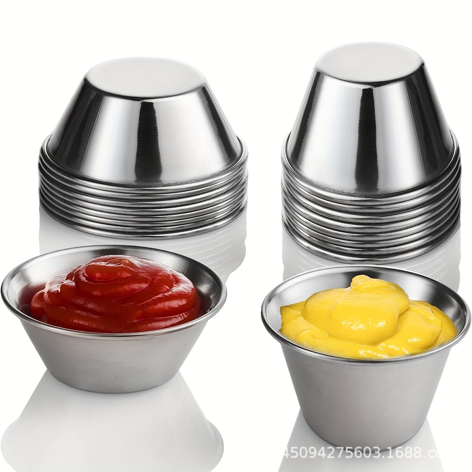 Manufacturer wholesale stainless steel sauce cup, household deepened Western-style ketchup and salad dressing cup, 304 steak seasoning cup