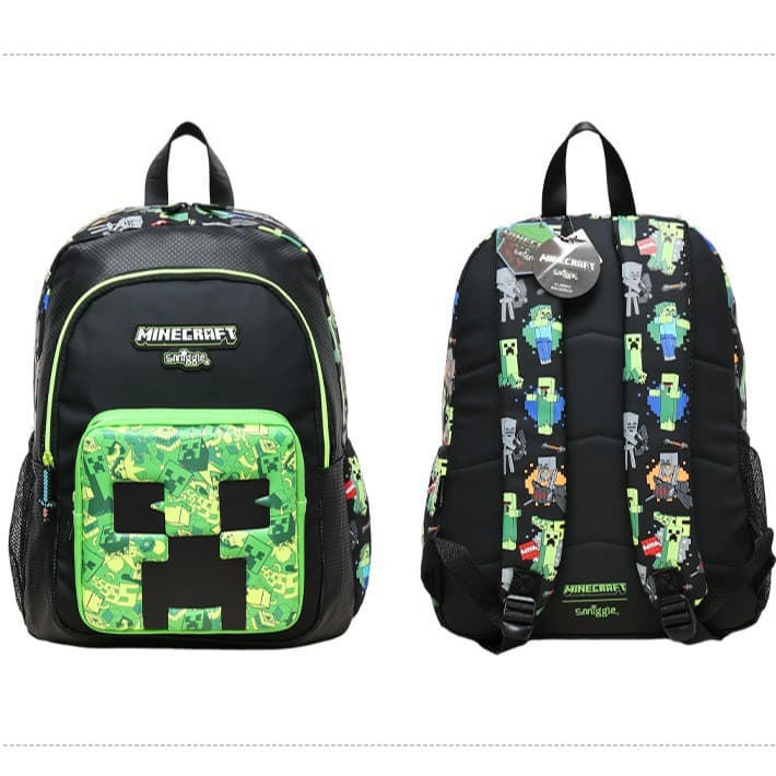 Australian Smiggle Wide Shoulder Strap Student Backpack, High Appearance, Large Capacity, My World Kids Backpack for Elementary School Students