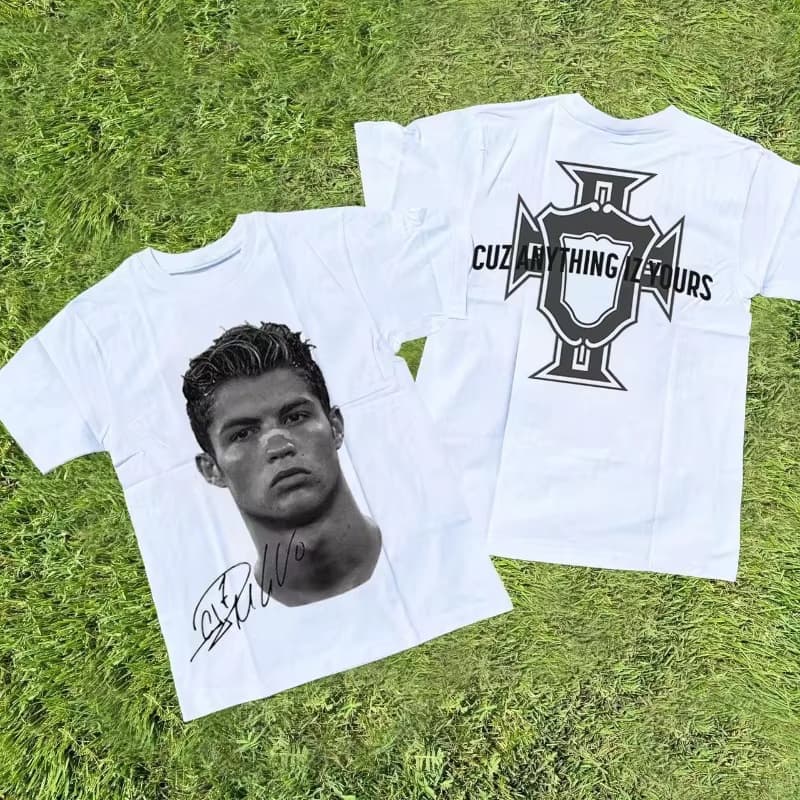 Pure Cotton Short Sleeve T-Shirt for Men - Messi, Neymar, Cristiano Ronaldo, and Other Superstar Prints