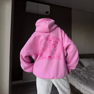 European and American Retro Women's Hoodie Autumn Winter Trendy Print Fashion Loose Relaxed Casual Pullover Jacket