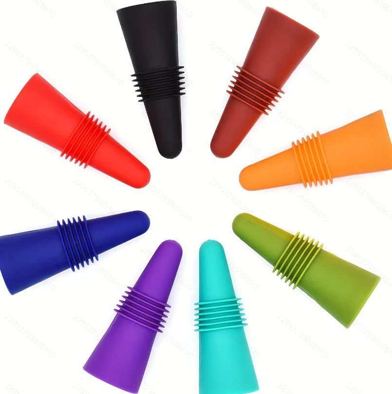 Creative DIY Silicone Wine Stopper Cone Shape Vacuum Sealed Kitchen Home Use Bottle Stopper for Wine Bottle