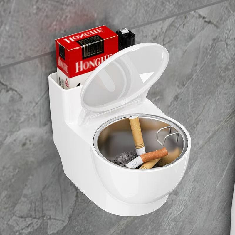 Cross-border Creative Ashtray with Lid for Home, Living Room, Stainless Steel for Office, Bedroom, Bathroom, Anti-smell