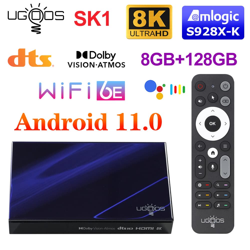 UGOOS SK1 TVBOX Amlogic S928X-K Android11 WiFi6 BT5.2 Set-top Box