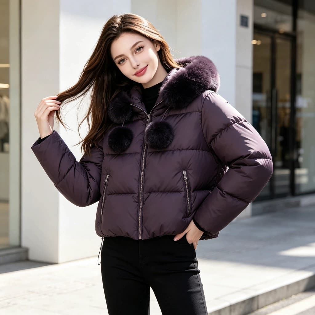Winter New Down Cotton Coat Women Short Petite Plus Thick Warm Fleece Cotton Jacket Outerwear