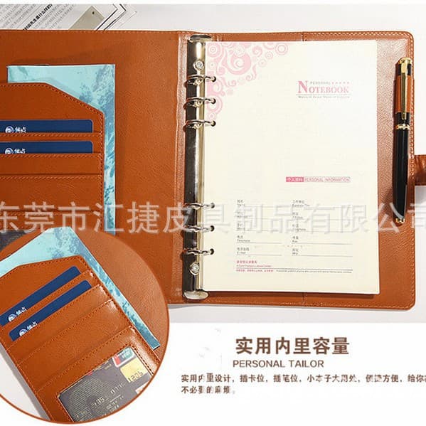 Factory Leather Universal Notebook Magnetic Clasp Thick 25K Business Manual Meeting Minutes Book