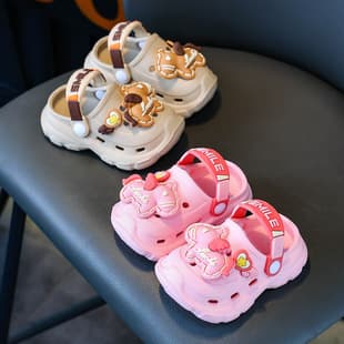 Children's Slippers, Boys' Summer, Closed-Toe Crocs, Cute Girls' Indoor Soft Sole Non-Slip Baby Toddler Slippers