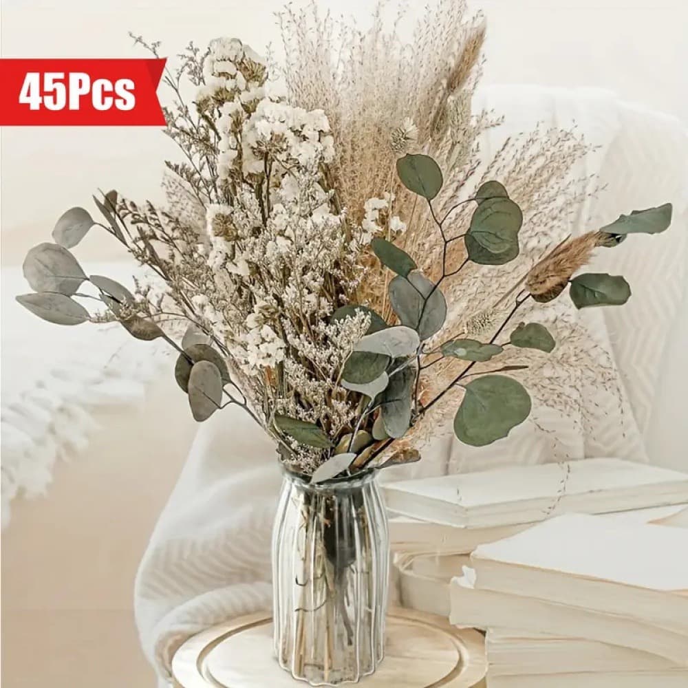 Factory direct supply of hundreds of dried flower bouquets, bohemian style decorative dried real flowers, customizable styles with label and drop shipping.
