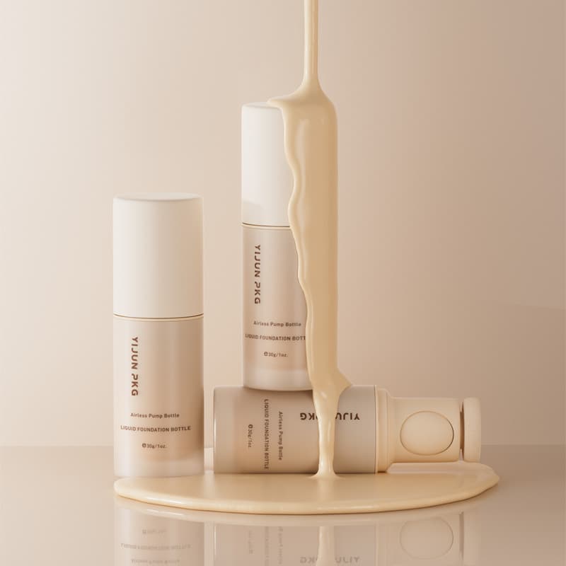 30ml Lotion Bottle Packaging with Sponge Applicator Cap, No Air Pump, BB Cream Liquid Foundation Yijun