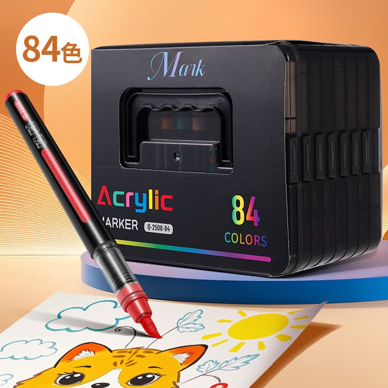 Black Box Direct Liquid Acrylic Markers for Students and Art Enthusiasts, Soft Tip Watercolor Pens, Blendable Graffiti Pens