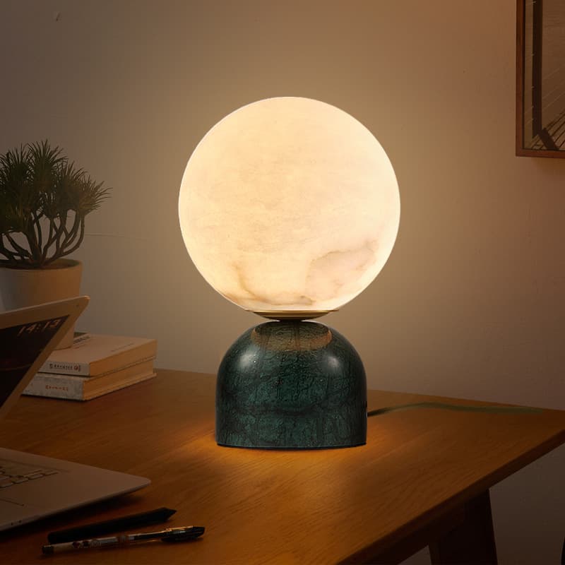 Spanish Imported Marble Table Lamp Scandinavian Simple Modern Living Room Study Bedroom Decorative Lamp Natural Marble