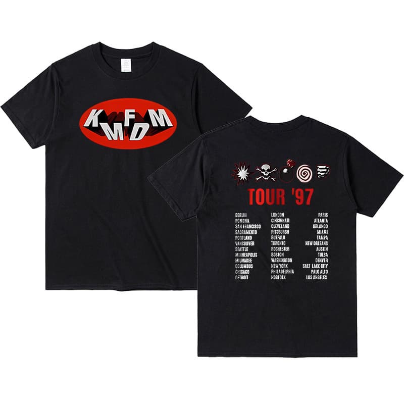 Rock Band Kmfdm Printed Summer T-Shirt nd Loose Casual Cotto