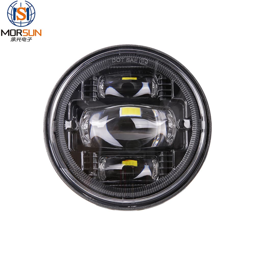 LED Front Fog Light for 4.5-inch Harley Davidson Motorcycle, 54W Motorcycle Modified Front Bumper Light