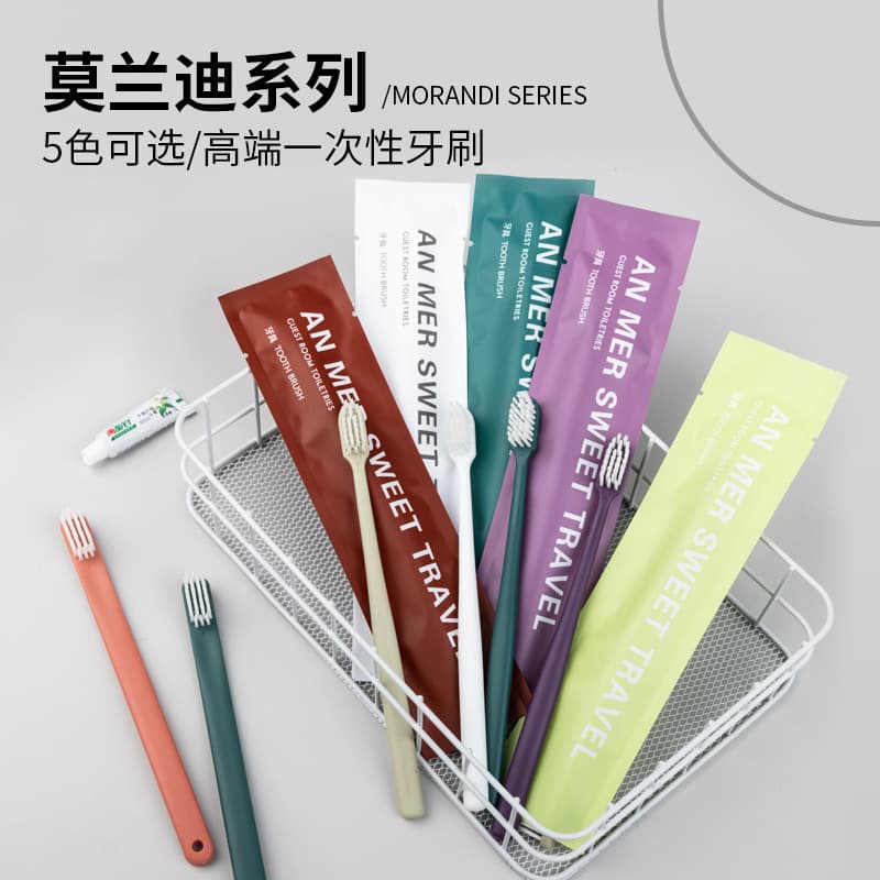 Star-rated Hotel and B&B Disposable Toothbrush and Toothpaste Set, Home Guest Soft-bristled Toothbrush with Logo