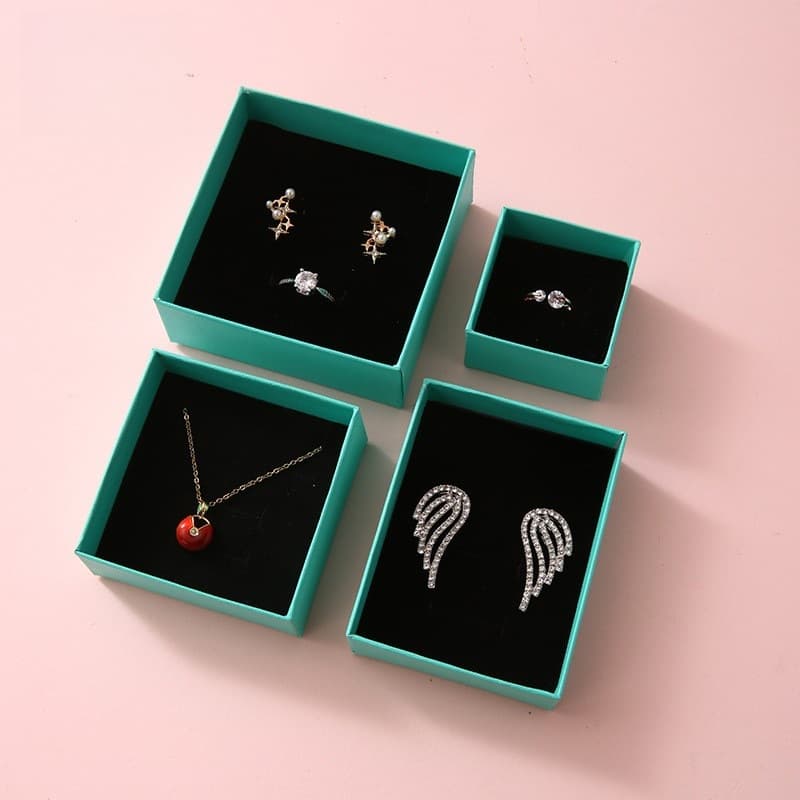Multi-color Jewelry Gift Box with Bow, Exquisite Packaging Box for Rings, Earrings, Necklaces
