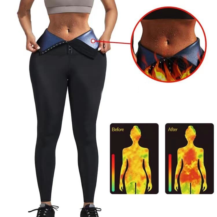 Waist-Thickened Buttoned Butt-Lifting Tummy-Control Shapewear Pants for Women, Cross-Border Fitness Waist Trainer Sweat Pants