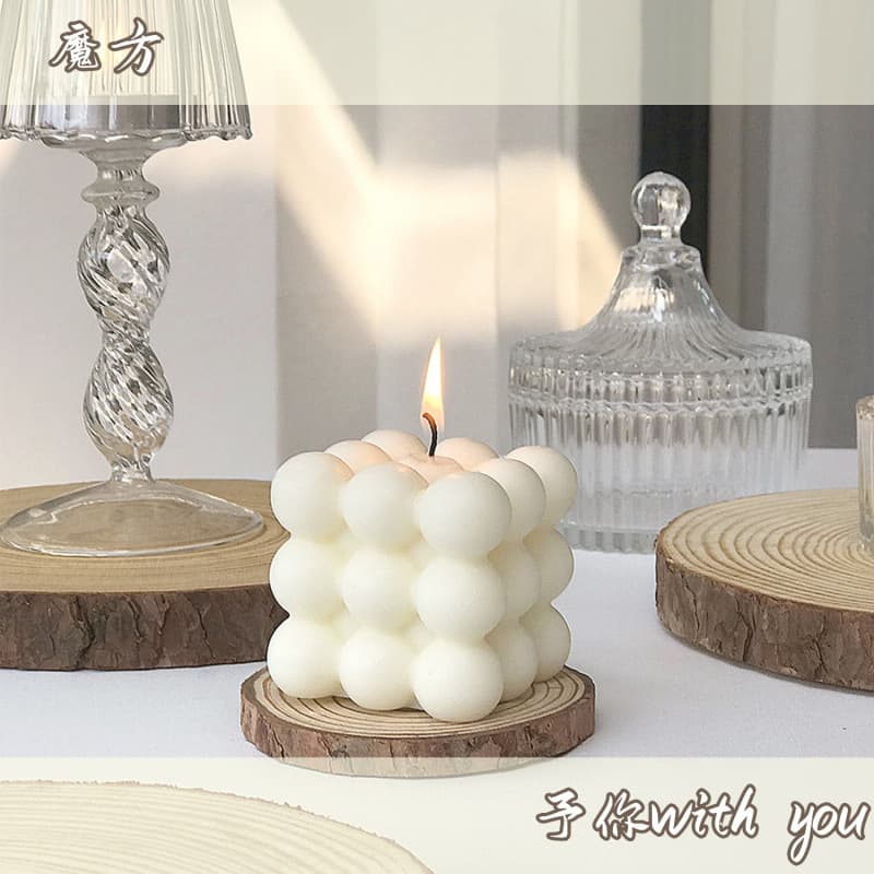 Ins Nordic Style Egg-Shaped Magic Cube Scented Candle Ornament Photography Prop Room Decoration Atmosphere Creation