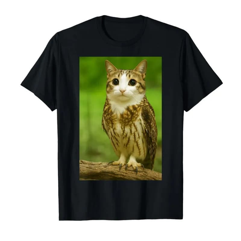 Meowl Cat Owl Funny Internet Meme T-shirt For Men Women