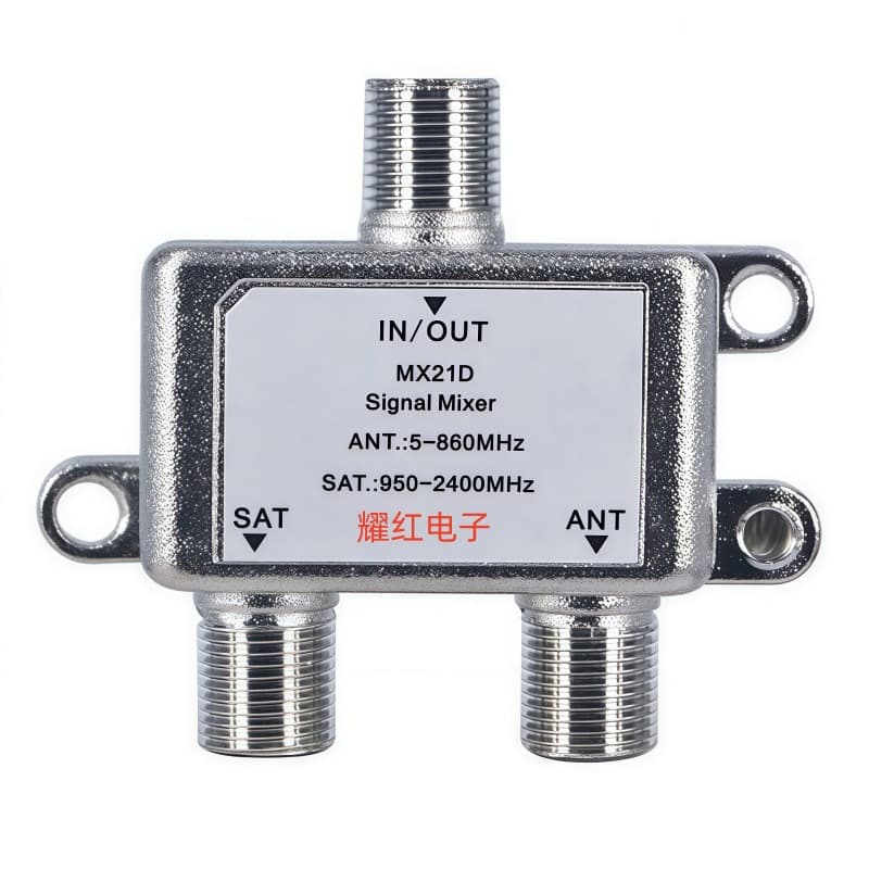Factory Direct SAT/ANT Diplexer, Cable and Satellite TV Mixer/Splitter MX21D