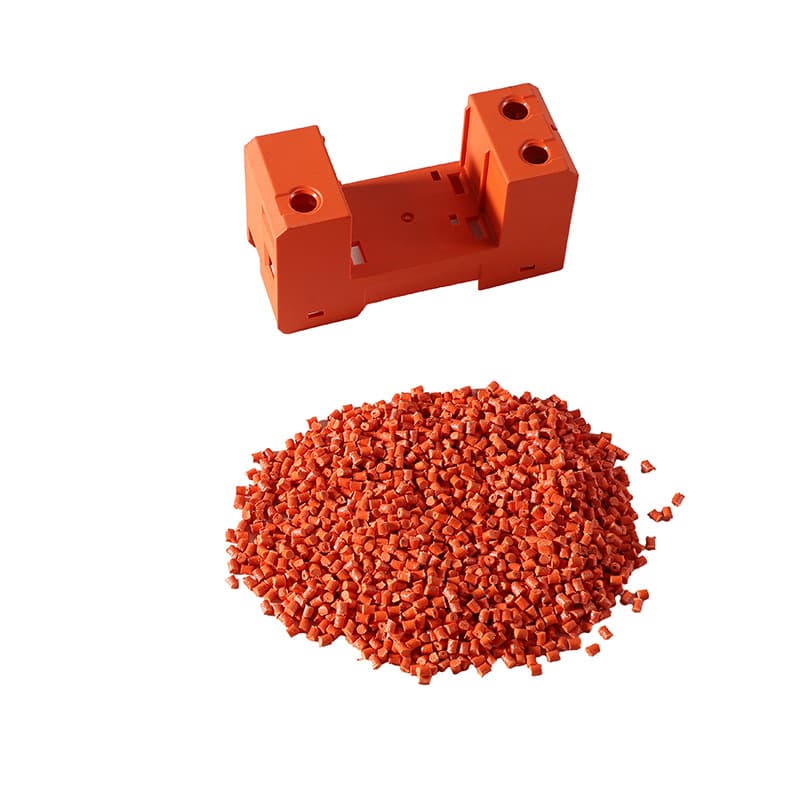 Source Modified Manufacturer Supplies PA6 Virgin Material Modified with Red Phosphorus Halogen-Free Flame Retardant and Glass Fiber Reinforced PA Plastic Pellets