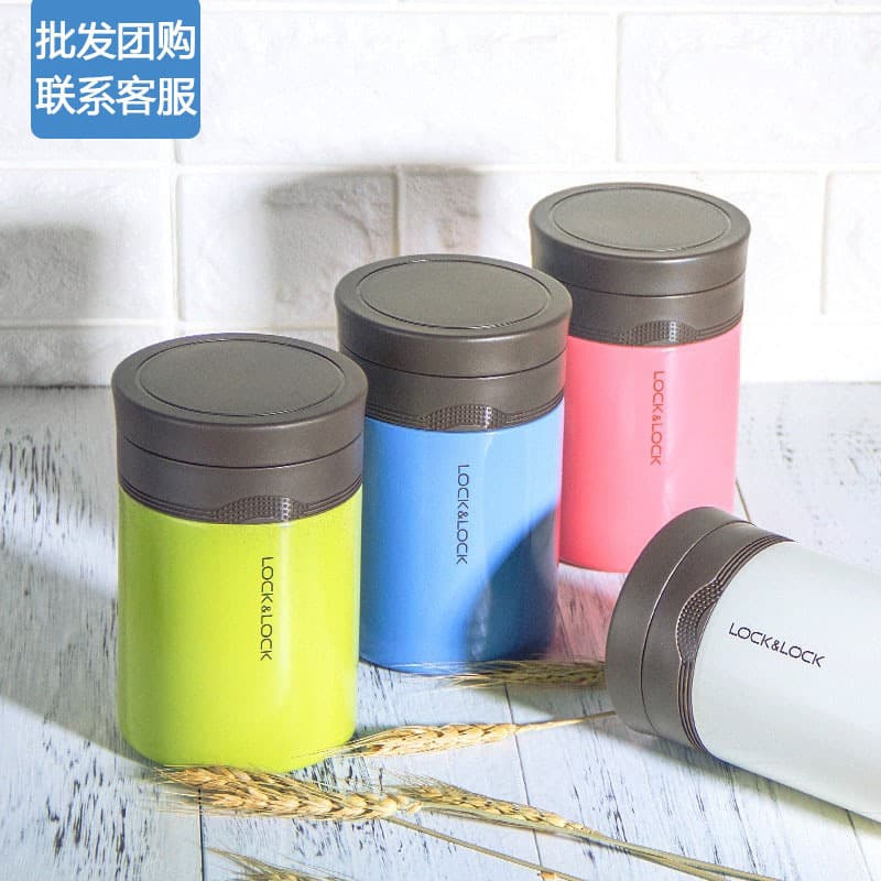 LocknLock New Wave Thermal Insulated Container, 304 Stainless Steel Portable Soup and Porridge Jar Model LHC8024