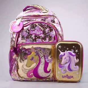 Australian Smiggle Backpack, Large Capacity Pencil Case for Primary and Secondary Students, Double Shoulder Cartoon Bag, Casual Bag