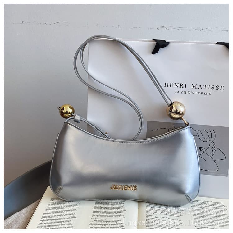 Cross-grade bags new French retro women's bag baguette bag beaded high-end shoulder crossbody bag premium handbag