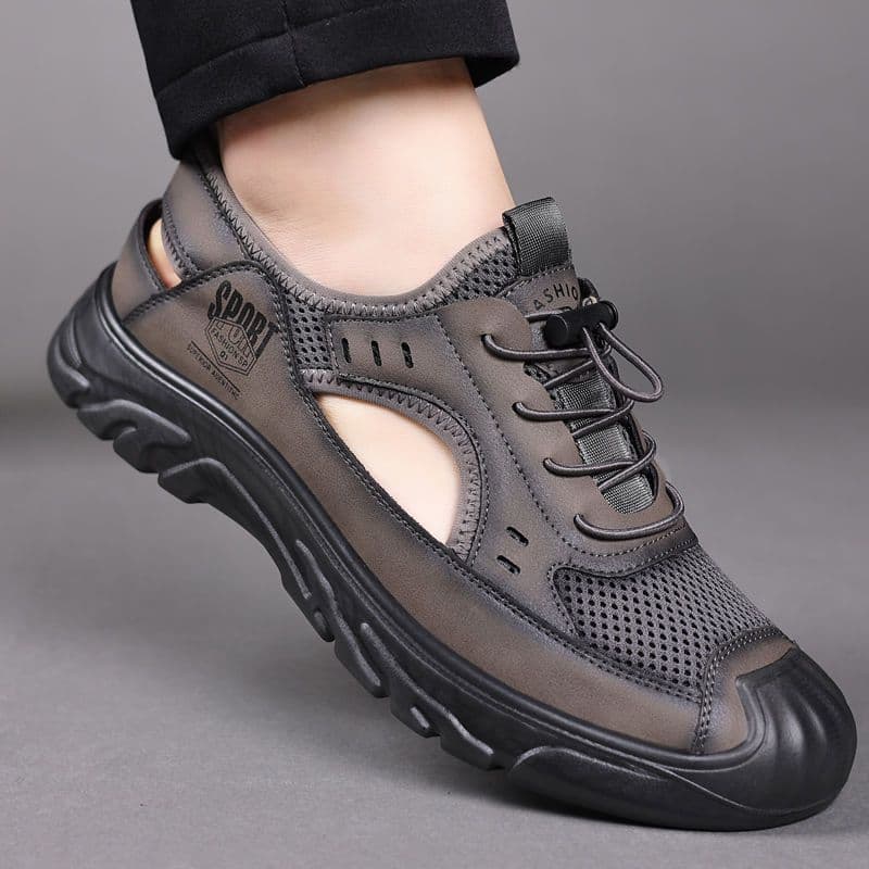 Men's Sandals 2025 Summer New Style Mesh Breathable Clogs Men's Outdoor Casual Water Shoes Beach Shoes Cross-border