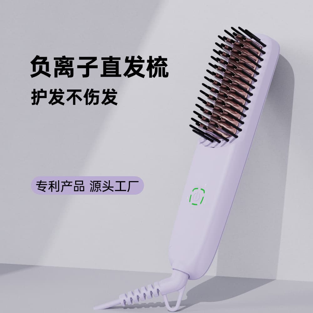 Fringe Comb Steam Straightening Brush Negative Ion Cordless Electric Heating Comb Factory Direct Hair Spray Straightening Brush Mini Electric Comb