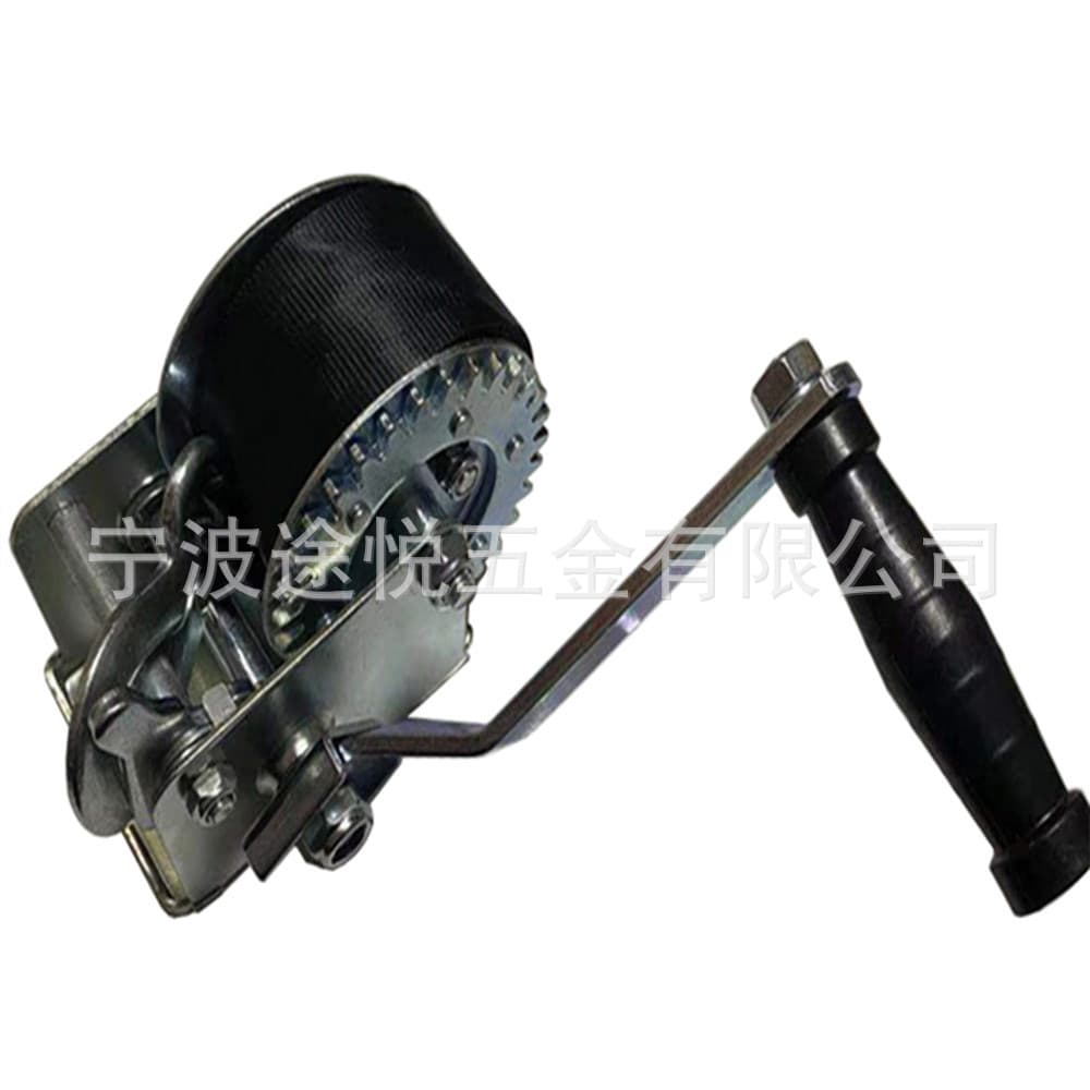 Manufacturer Supply 600LBS Trailer Winch Hand Winch with 6m Black Webbing Yacht Manual Winch