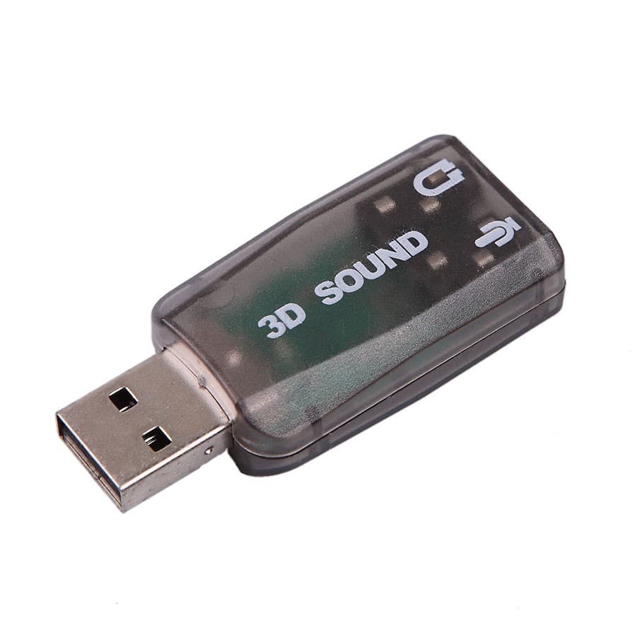 3D Virtual 5.1 Sound Card USB 5.1 Sound Card Transparent Sound Card External 5.1 Sound Card for Laptop and Desktop Computer