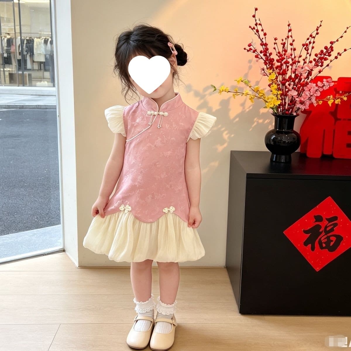 Girls' national style cheongsam skirt 2026 summer new little girl summer baby skirt children's one-year-old dress skirt