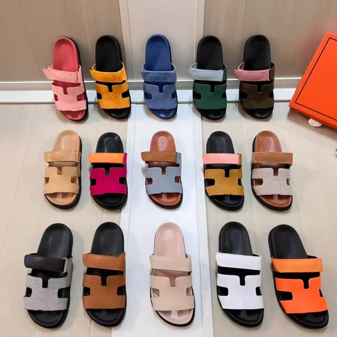 2025 New Cross-Border Women's Slippers for Outdoor Wear, Thick-Soled, Single-Strap Sandals, Large Size, Rubber Sole