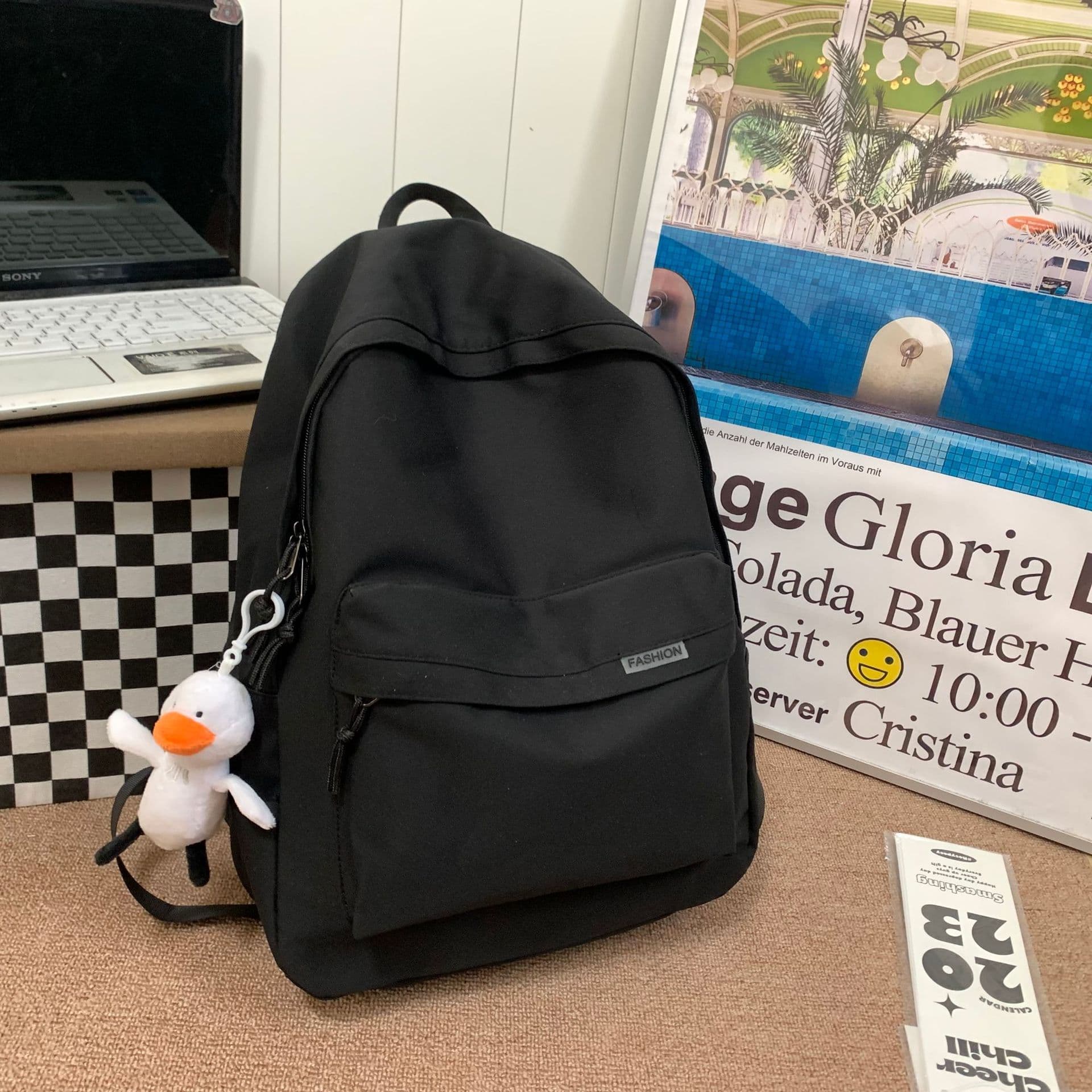 Men's Minimalist Versatile Large-Capacity Laptop Travel Backpack, Suitable for Middle School, High School, and College Students