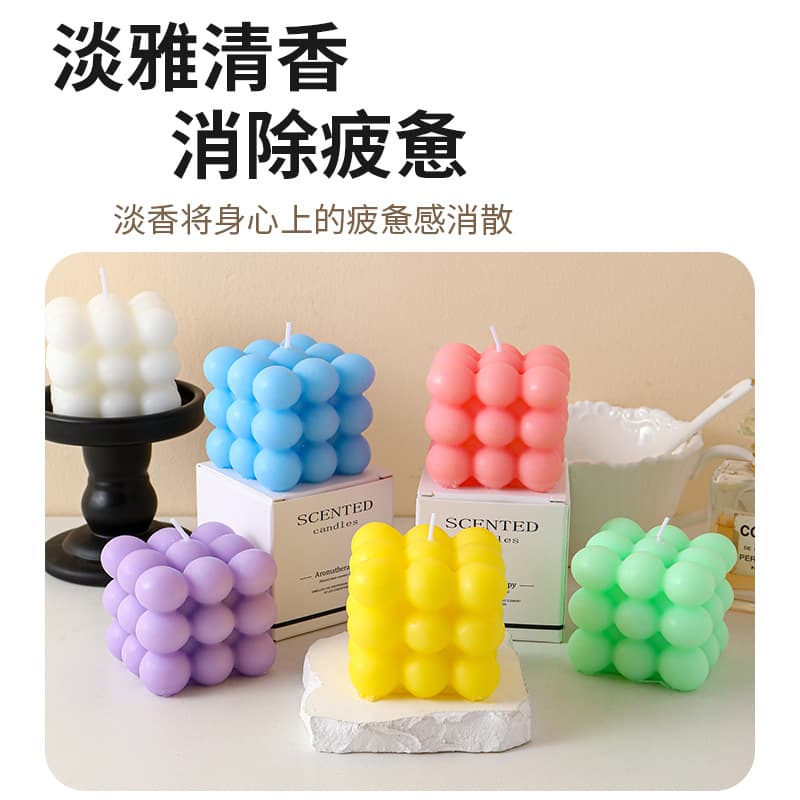 Creative Cube-Shaped Aromatherapy Candle, Home Decor with Premium Scent, Small Cube Candle for Home Use