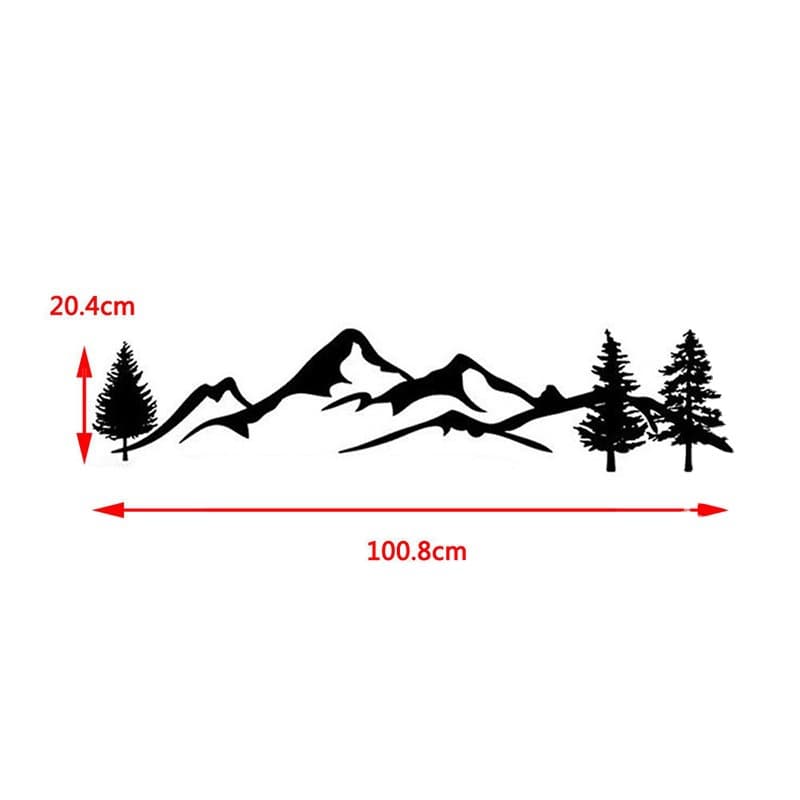 Off-Road Vehicle Body Stickers SUV Mountain Forest Totem Car Decals Windshield Pull Art PVC Material Outdoor Stickers