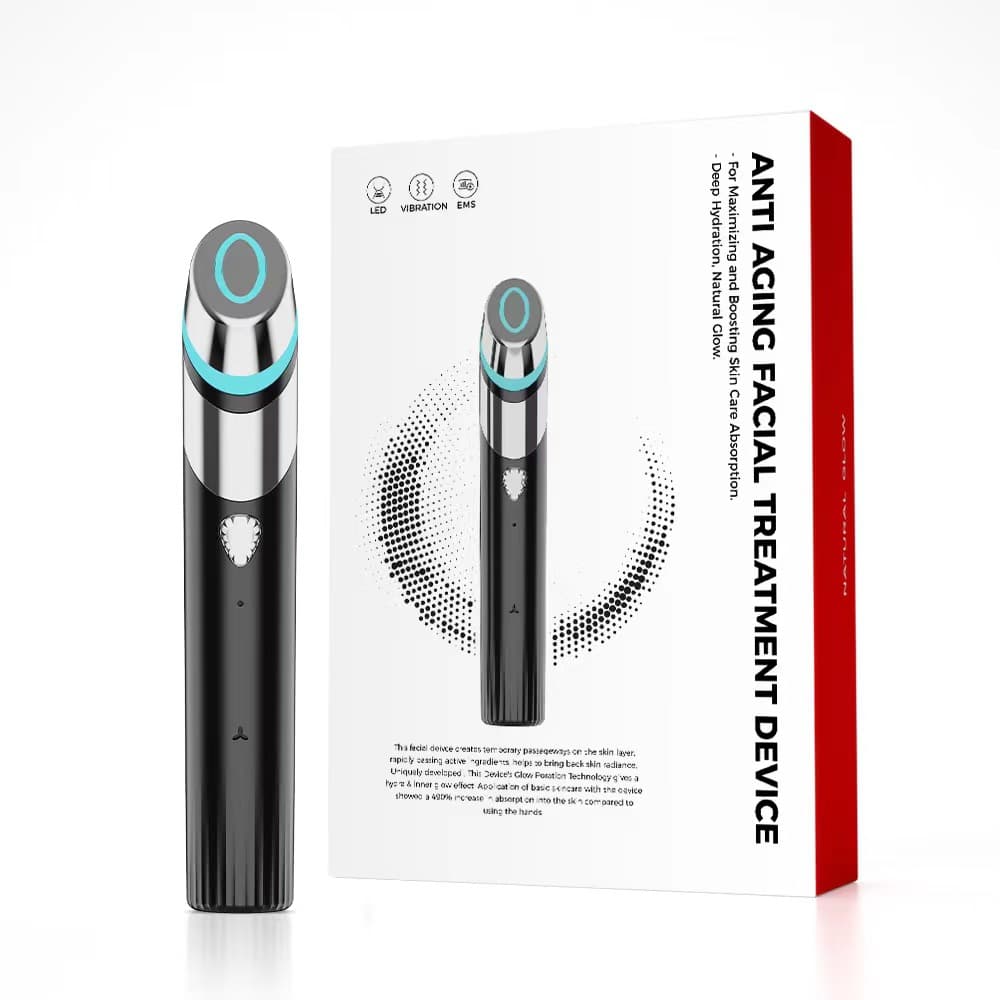 Facial Massager with 5-Level Microcurrent EMS, Infusion Device, Pore Minimizing Beauty Device