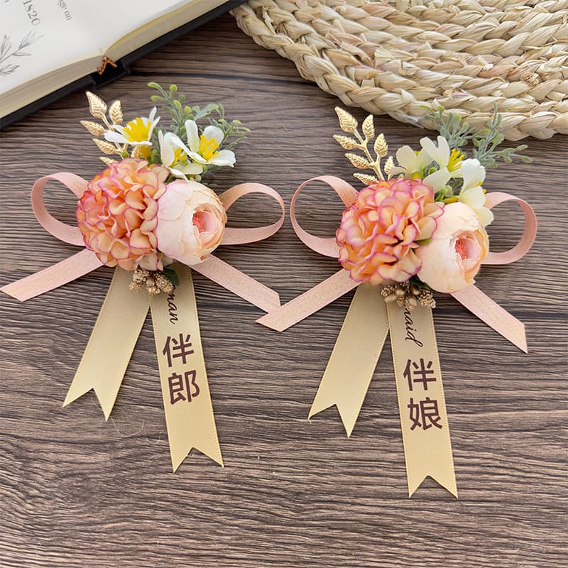Forest-themed Wedding Boutonnieres for Groom and Bride, Full Set for Family, Parents' Corsages, Groomsmen and Bridesmaids' Pins and Hand Corsages